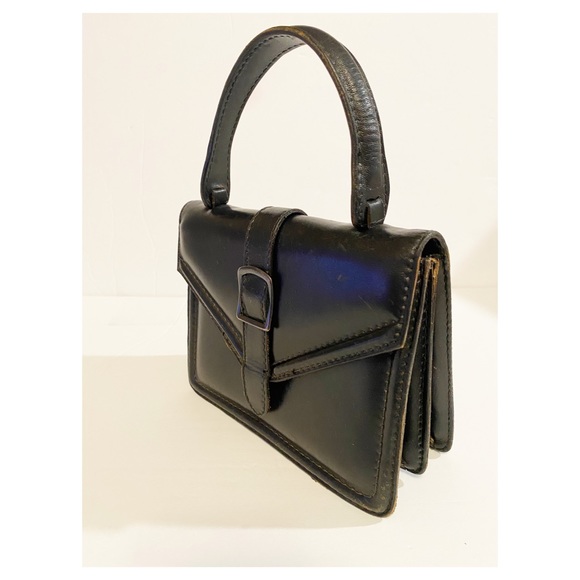 VINTAGE - ACCORDION STYLE MINI LEATHER BAG - Picture 3 of 13